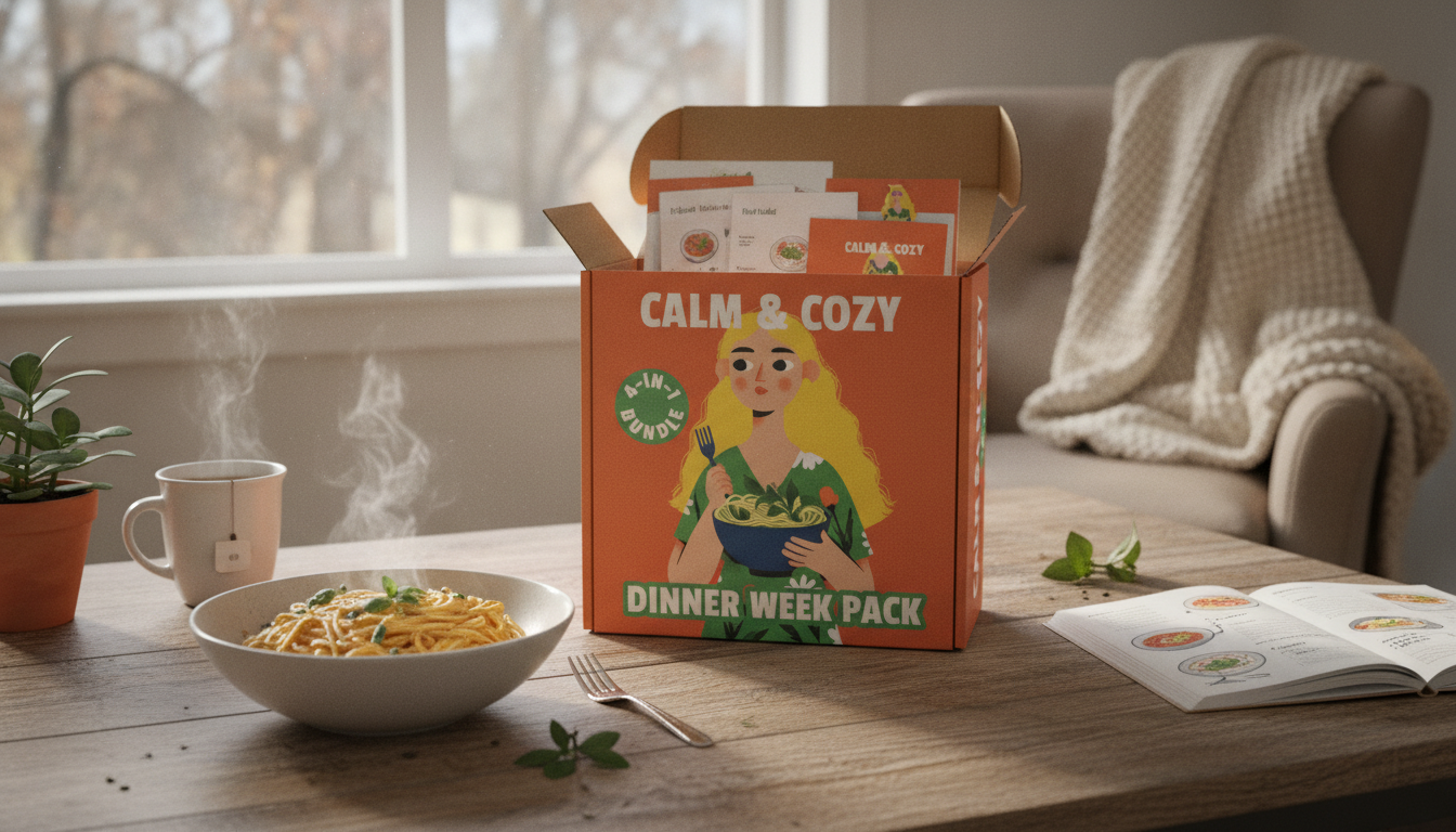 Calm & Cozy Dinner Week Pack: Stress-Free Weeknight Plan